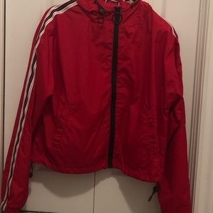 Red windbreaker